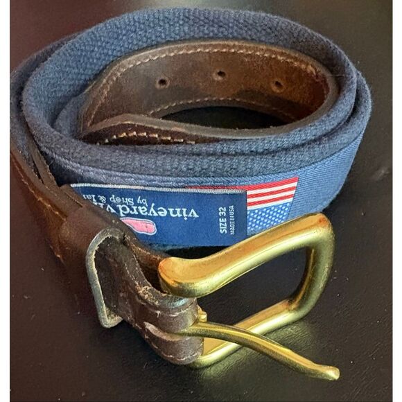 Vineyard Vines flag canvas belt size 32 M - Picture 1 of 14